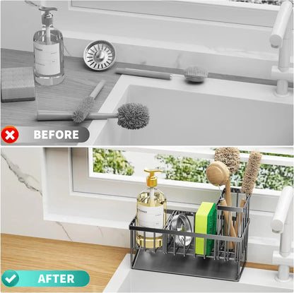 Sink Caddy with High Brush Holder