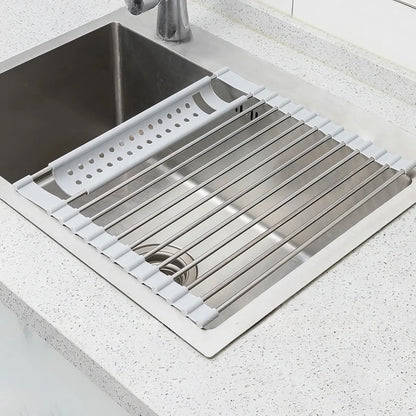 Roll Up Dish Drying Rack over sink